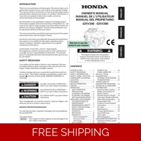 HONDA GXV SERIES GXV340 OPERATORS SERVICE MANUAL