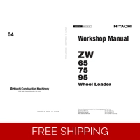 HITACHI ZW 65-75-95 WHEEL LOADER WORKSHOP MANUAL AND DIAGRAMS