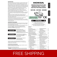 HONDA GX SERIES -GX200 OWNERS SERVICE MANUAL