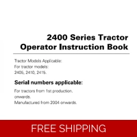 MASSEY FERGUSON 2405, 2410, 2415 TRACTORS OPERATION AND MAINTENANCE MANUAL