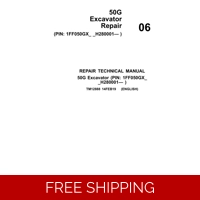 06 JOHN DEERE 50G COMPACT EXCAVATOR REPAIR TECHNICAL MANUAL