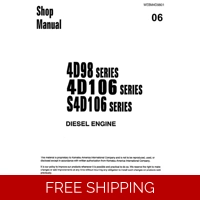 KOMATSU 4D98 , 4D106, S4D106 ENGINE SERIES WORKSHOP MANUAL