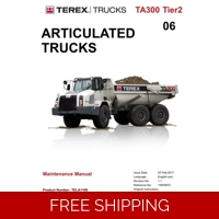 06 TEREX TA300 TIER2 DUMP TRUCK MAINTENANCE REPAIR MANUAL