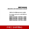MASSEY FERGUSON MF2430, MF2435, MF2440 STD-GE TRACTORS OPERATION AND MAINTENANCE MANUAL