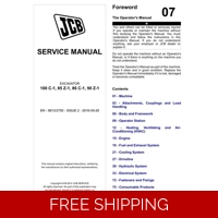 JCB 100C-1, 85 Z-1, 86 C-1, 90 Z-1 EXCAVATOR SERVICE REPAIR MANUAL