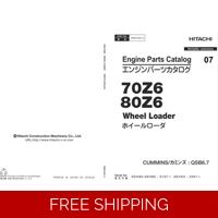 KAWASAKI 70Z6, 80Z6 WHEEL LOADER ENGINE PARTS MANUAL