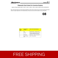 08 CUMMINS DIAGNOSTIC FAULT CODES LIST FOR CUMMINS ENGINES