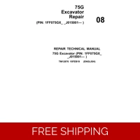 08 JOHN DEERE 75G EXCAVATOR REPAIR TECHNICAL MANUAL