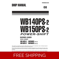 KOMATSU WB140PS-2, WB150PS-2 ITALY BACKHOE LOADER WORKSHOP MANUAL