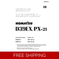 KOMATSU D39EX-21, D39PX-21 WORKSHOP MANUAL