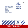 NEW HOLLAND 9030 9030E TRACTOR ENGINE REPAIR MANUAL 184 PAGES