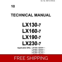 HITACHI LX110-7, LX130-7, LX160-7, LX190-7, LX230-7 WHEEL LOADER TECHNICAL MANUAL
