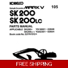 KOBELCO SK200 MARK V, SK200LC MARK V EXCAVATOR PARTS MANUAL