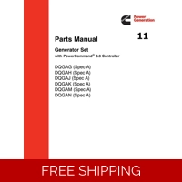 11 CUMMINS GENERATOR SET WITH 3.3 CONTROLLER PARTS MANUAL