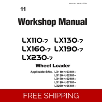 HITACHI LX110-7, LX130-7, LX160-7, LX190-7, LX230-7 WHEEL LOADER WORKSHOP MANUAL
