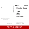 HITACHI ZW 140 , ZW 150 WHEEL LOADER WORKSHOP MANUAL