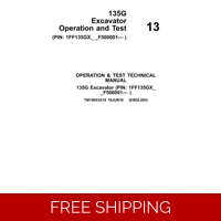 13 JOHN DEERE 135G EXCAVATOR OPERATION AND TEST MANUAL
