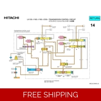 HITACHI LX130-7, LX160-7,LX190-7, LX230-7 TRANSMISSION CONTROL CIRCUIT DIAGRAM