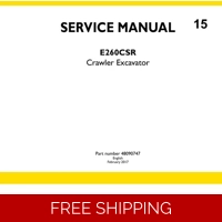 NEW HOLLAND E260CSR CRAWLER EXCAVATOR SERVICE MANUAL