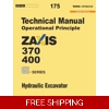 HITACHI ZX370, ZX400 GI SERIES TECHNICAL MANUALS