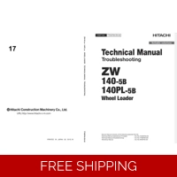 HITACHI ZW 140-5B ZW 140PL-5B WHEEL LOADER TECHNICAL TROUBLESHOOTING MANUAL