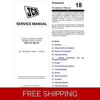JCB 530-110, 530-70 LOADALL (ROUGH TERRAIN VARIABLE REACH TRUCK) SERVICE REPAIR MANUAL