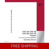 CASE TRACTOR CVX120 CVX130 CVX150 CVX170 OPERATORS MANUAL 231 PAGES