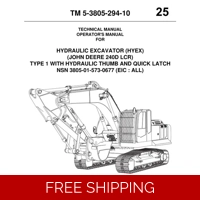 25 JOHN DEERE 240D LC EXCAVATOR TECHNICAL MANUAL