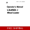 HITACHI LX450-7 WHEEL LOADER OPERATORS MANUAL