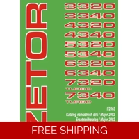 ZETOR 3320 TO 7340 PARTS MANUAL FULL LIST OF MODELS SEE SCAN NO1