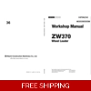 HITACHI ZW370-6 WHEEL LOADER WORKSHOP MANUAL AND DIAGRAMS