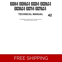 HITACHI EX200-5, EX200LC-5, EX220-5, EX220LC-5, EX230LC-5, EX270-5, EX270LC-5 TECHNICAL MANUALS
