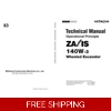 HITACHI ZX140W-3 TECHNICAL MANUALS