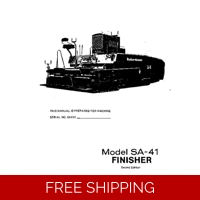 SA41 FINISHER PARTS MANUAL