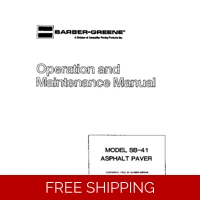 SB 41 PAVER OPERATING MAINTENANCE MANUAL