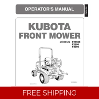KUBOTA MOWERS F90 SERIES OPERATORS MANUAL