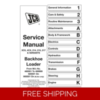 JCB 3CX, 4CX, 214, 215, 217 & VARIANTS BACKHOE LOADER 460001 TO 499999 WORKSHOP