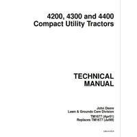 JOHN DEERE 4200 4300 4400 COMPACT UTILITY TRACTORS WORKSHOP MANUAL £38.00