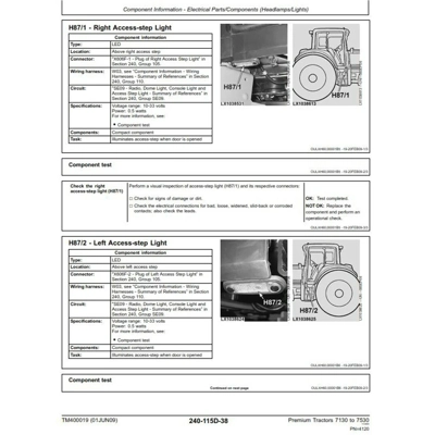 JOHN DEERE PREMIUM 7130 TO 7530 TRACTORS DIAGNOSTICS MANUAL