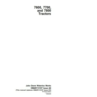 JOHN DEERE 7600 7700 7800 TRACTORS OPERATORS MANUAL