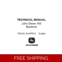 JOHN DEERE 165 BACKHOE TECHNICAL MANUAL (TM1081) Hydraulic System