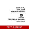 JOHN DEERE 2000, 2100, 2200, 2300, 2400 TRACTORS TECHNICAL MANUAL (TM1563) SD