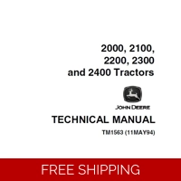 JOHN DEERE 2000, 2100, 2200, 2300, 2400 TRACTORS TECHNICAL MANUAL (TM1563) SD