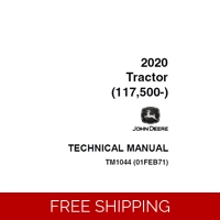 JOHN DEERE 2020 TRACTOR TECHNICAL MANUAL (TM1044) SD