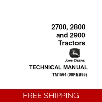 JOHN DEERE 2700, 2800, 2900 TRACTORS TECHNICAL MANUAL (TM1564) SD