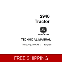 JOHN DEERE 2940 TRACTOR TECHNICAL MANUAL (TM1220) SD