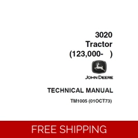 JOHN DEERE 3020 TRACTOR TECHNICAL MANUAL (TM1005) SD