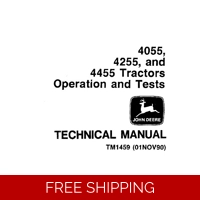JOHN DEERE 4055, 4255, 4455 TRACTORS OPERATION & TESTS TECHNICAL MANUAL (TM1459)SD