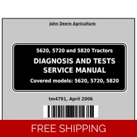 TECHNICAL MANUAL FOR JOHN DEERE 5620, 5720 AND 5820 TRACTORS OPERATION AND TESTS.