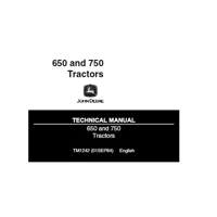 JOHN DEERE 650, 750 TRACTORS TECHNICAL MANUAL (TM1242)SD